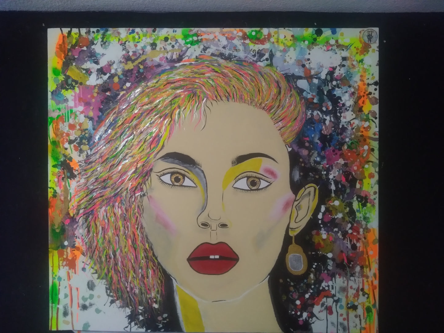 Cuadro Neon Decorativo - Mujer Realismo