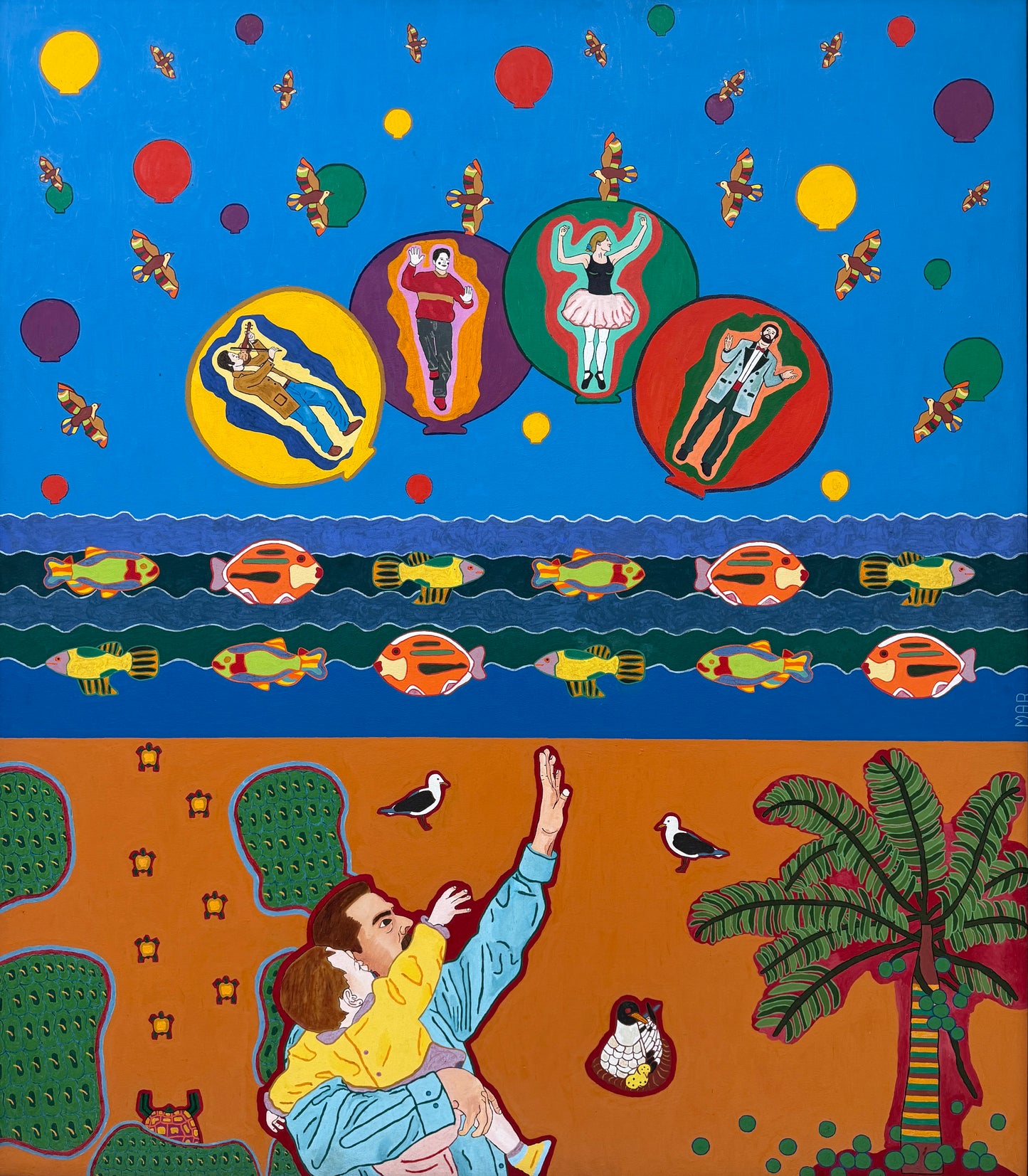 Obra de arte original - Ven Nelita aquí están los artistas