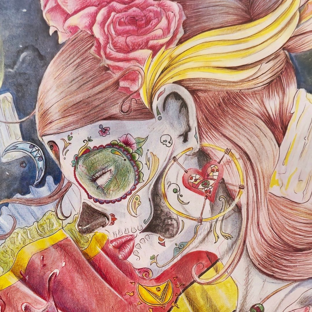 Impresión texturizada - Brindis de la Catrina