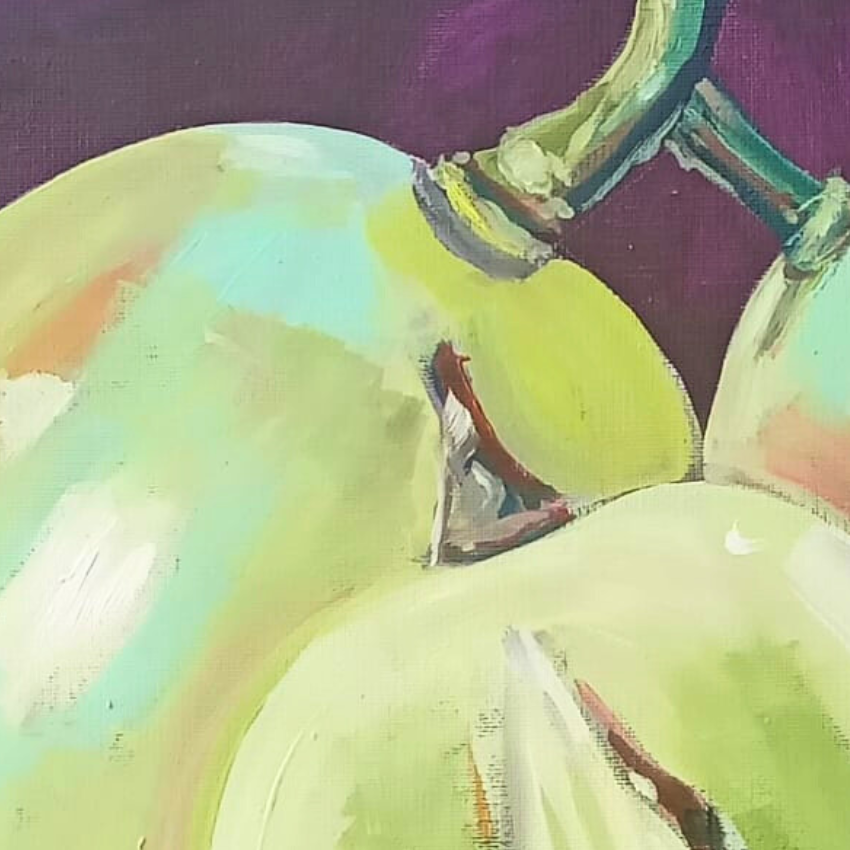 OBRA DE ARTE ORIGINAL - DOS UVAS Y MEDIA VERDES