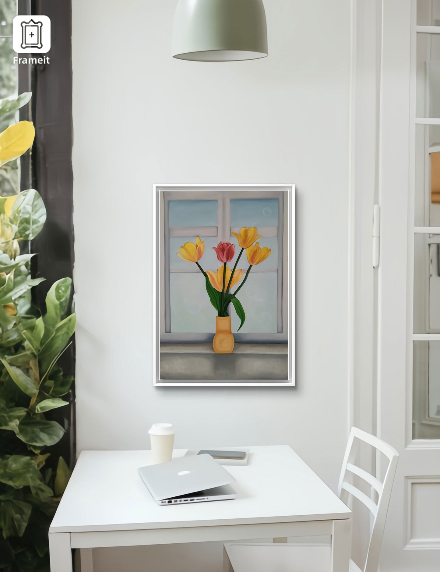 Tulipanes en la ventana