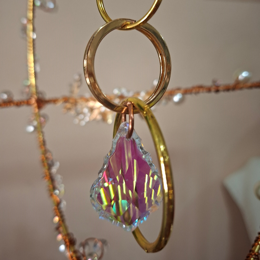 3 aros con adorno de mini perlitas - Atrapasol 3D