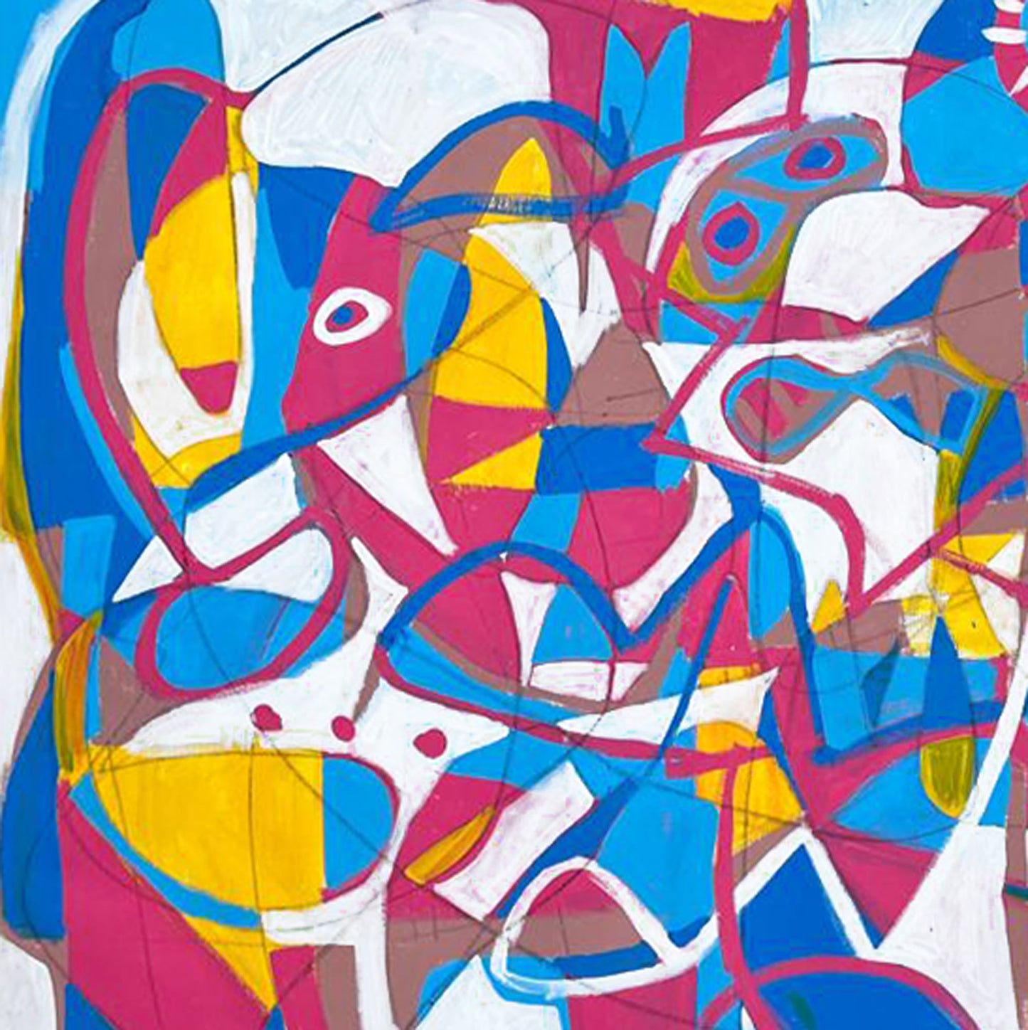 Improvisación rosa y azul