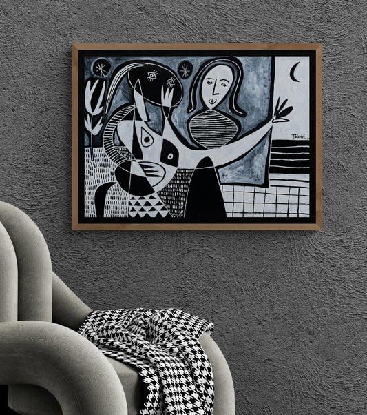 Composición en blanco y negro