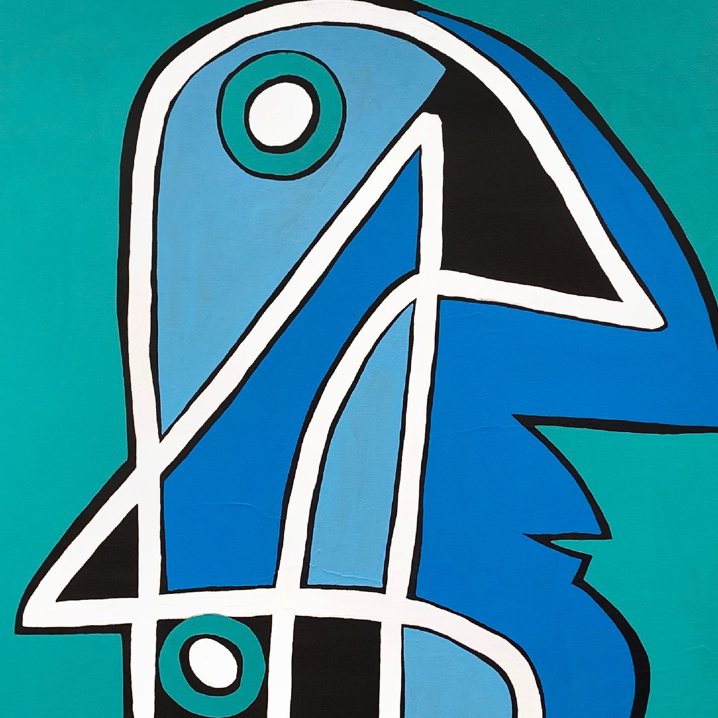Retrato en azules