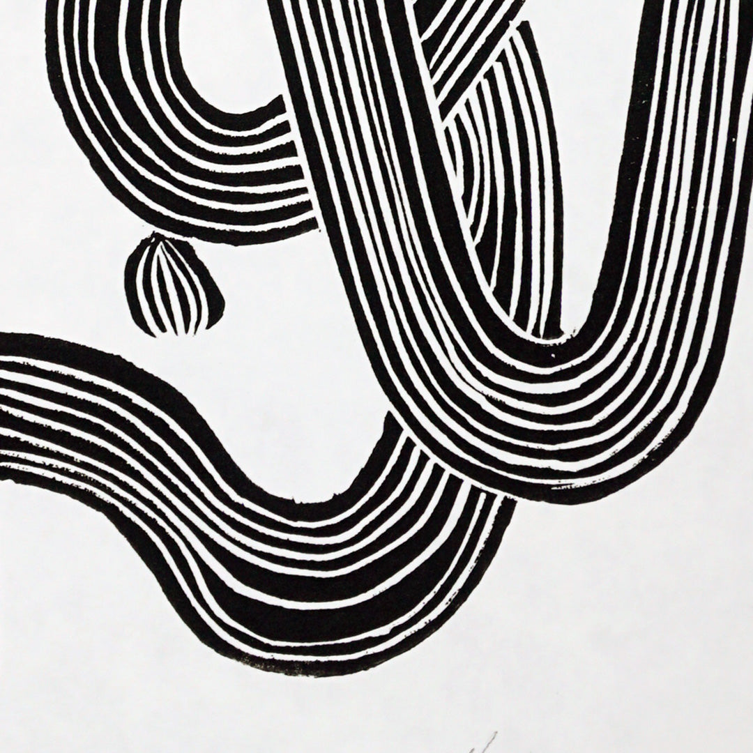 Cactus 01 - Grabado en linóleo - linografia decorativa