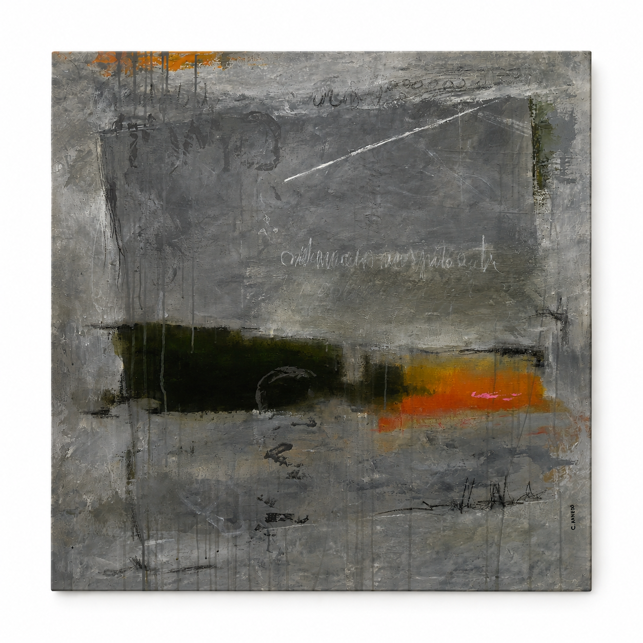 Pintura acrílica - Abrazos en la niebla