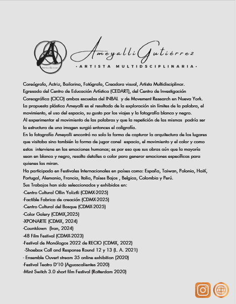 TALLER: "Del lienzo al cuerpo: movimiento como proceso creativo" 🖌💃 con Ameyalli Gutiérrez