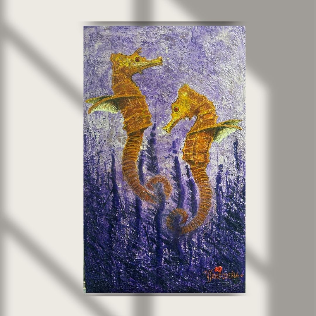SEA HOURSES IN PURPLE