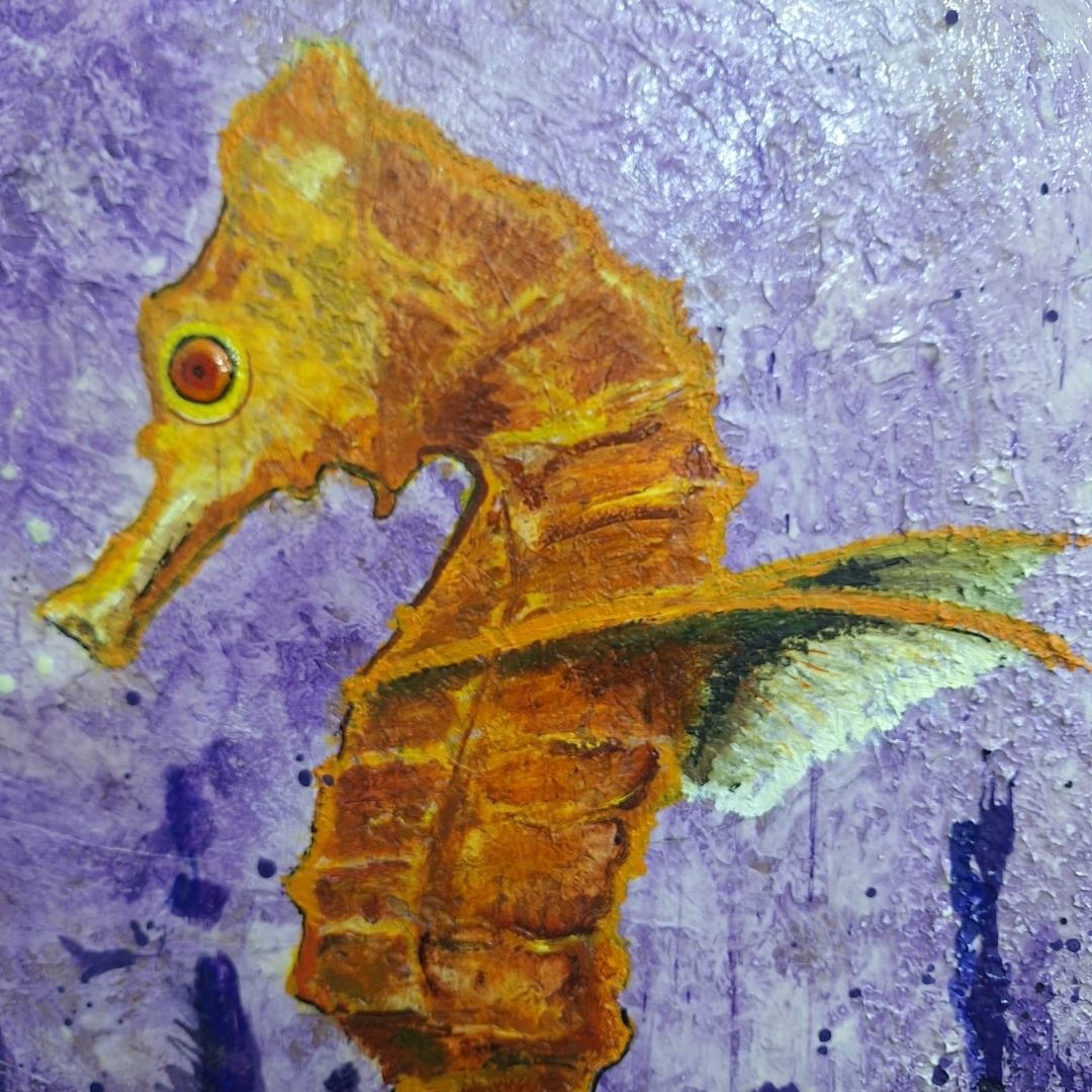 SEA HOURSES IN PURPLE