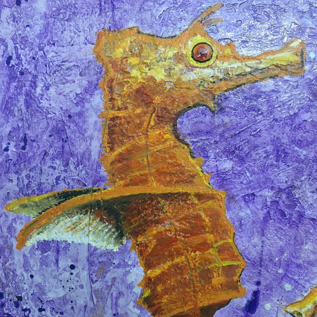 SEA HOURSES IN PURPLE