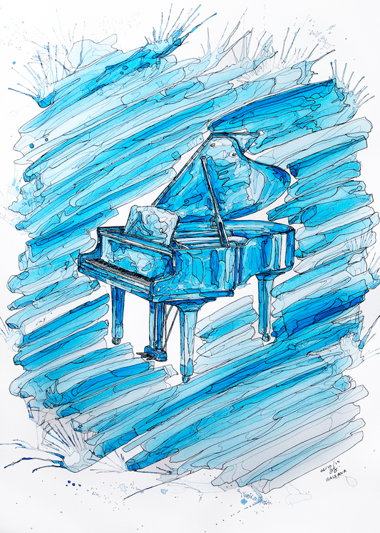 El suave y melancólico azul del piano