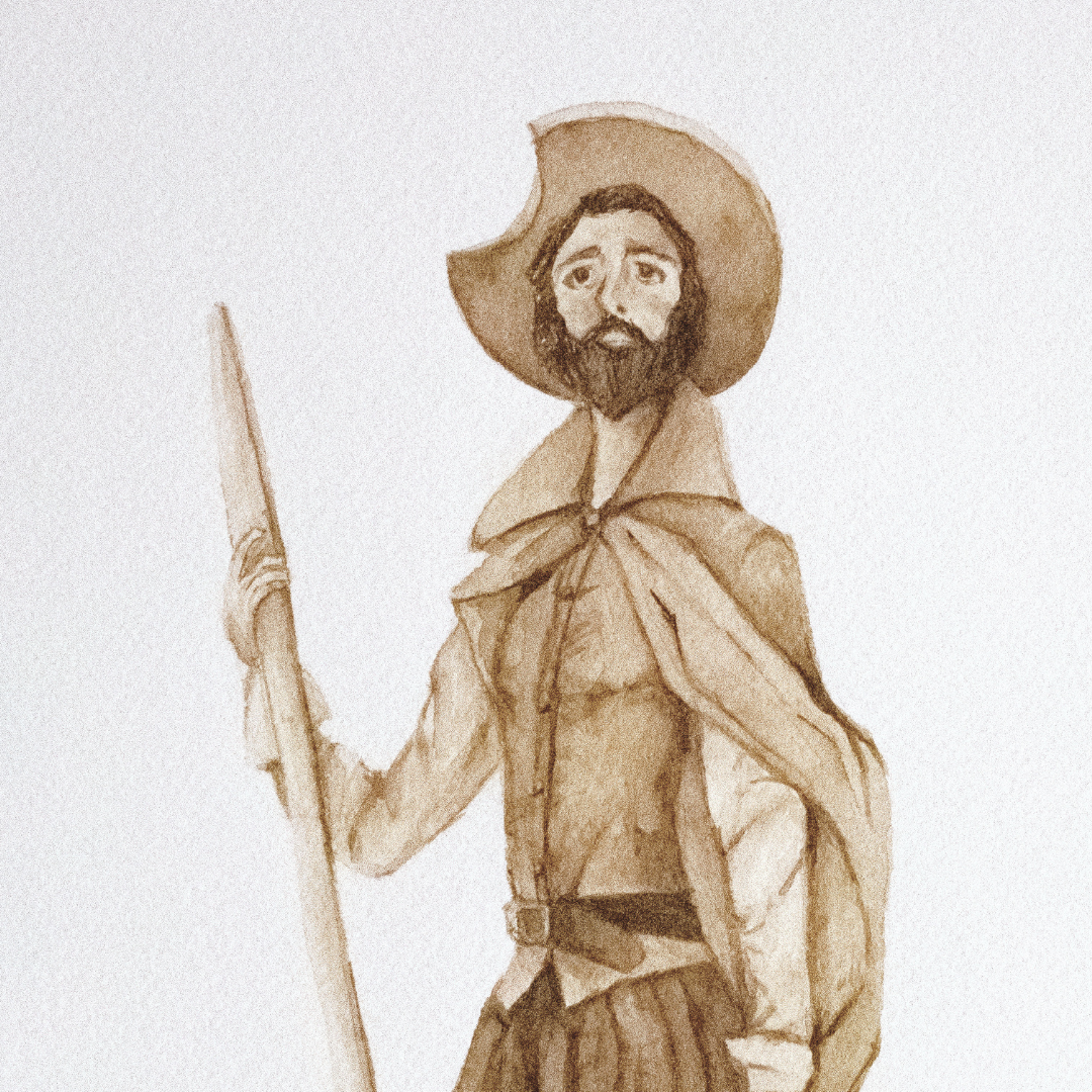 Cuadro Decorativo - Don Quijote en sepia
