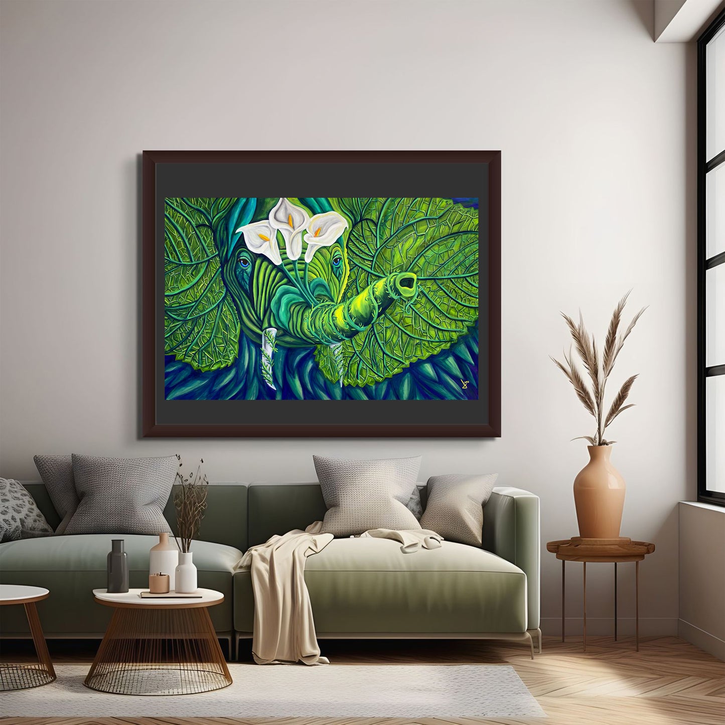 Arte Surrealista - Elefante Floreciente