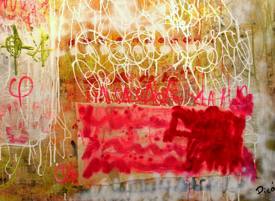 "Diálogos del Alma" es un encuentro visceral entre color y emoción. Trazos impulsivos revelan una conversación interna, caótica y luminosa, donde el alma se expresa sin filtros ni palabras.