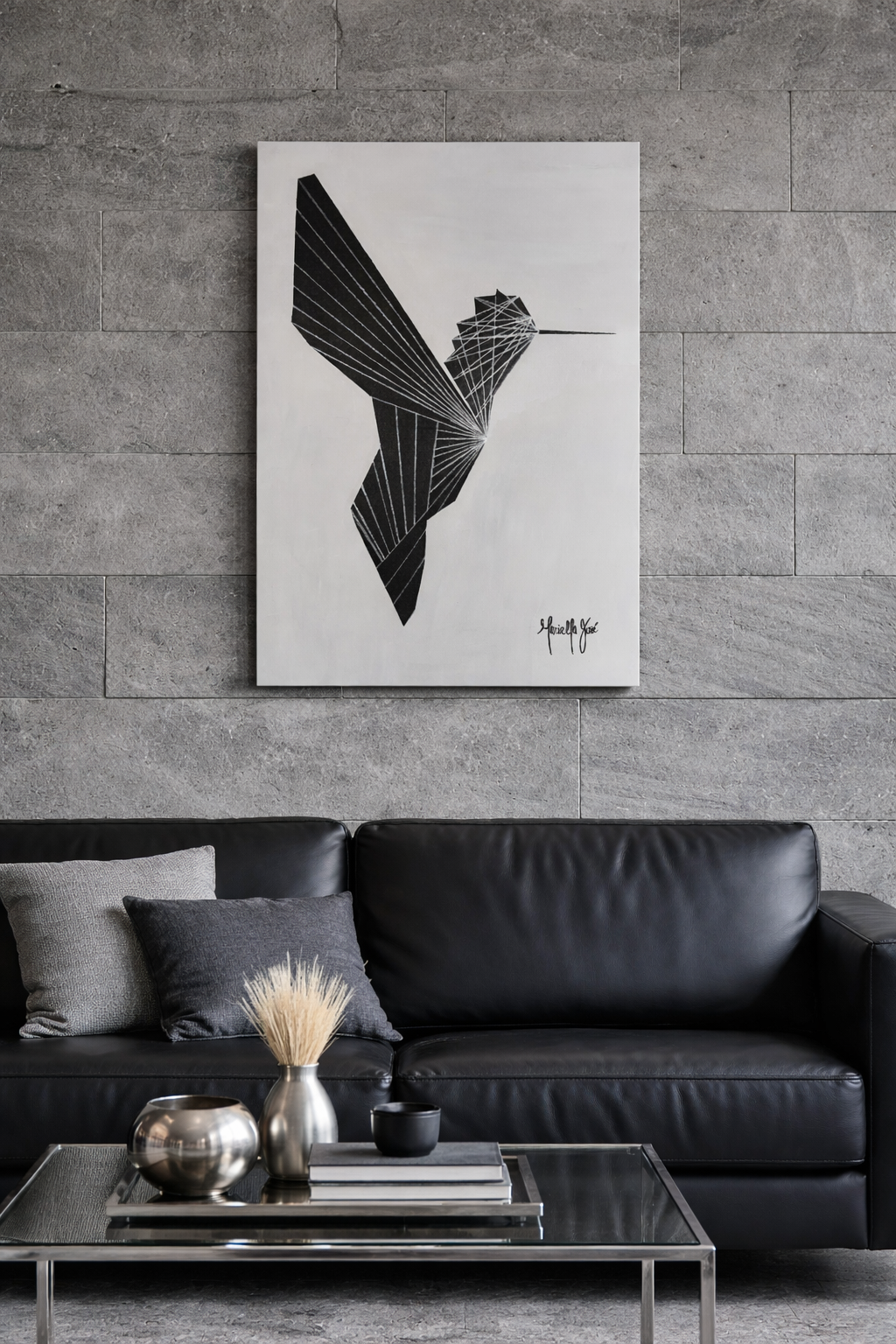 Arte contemporáneo Colibrí Black Flight