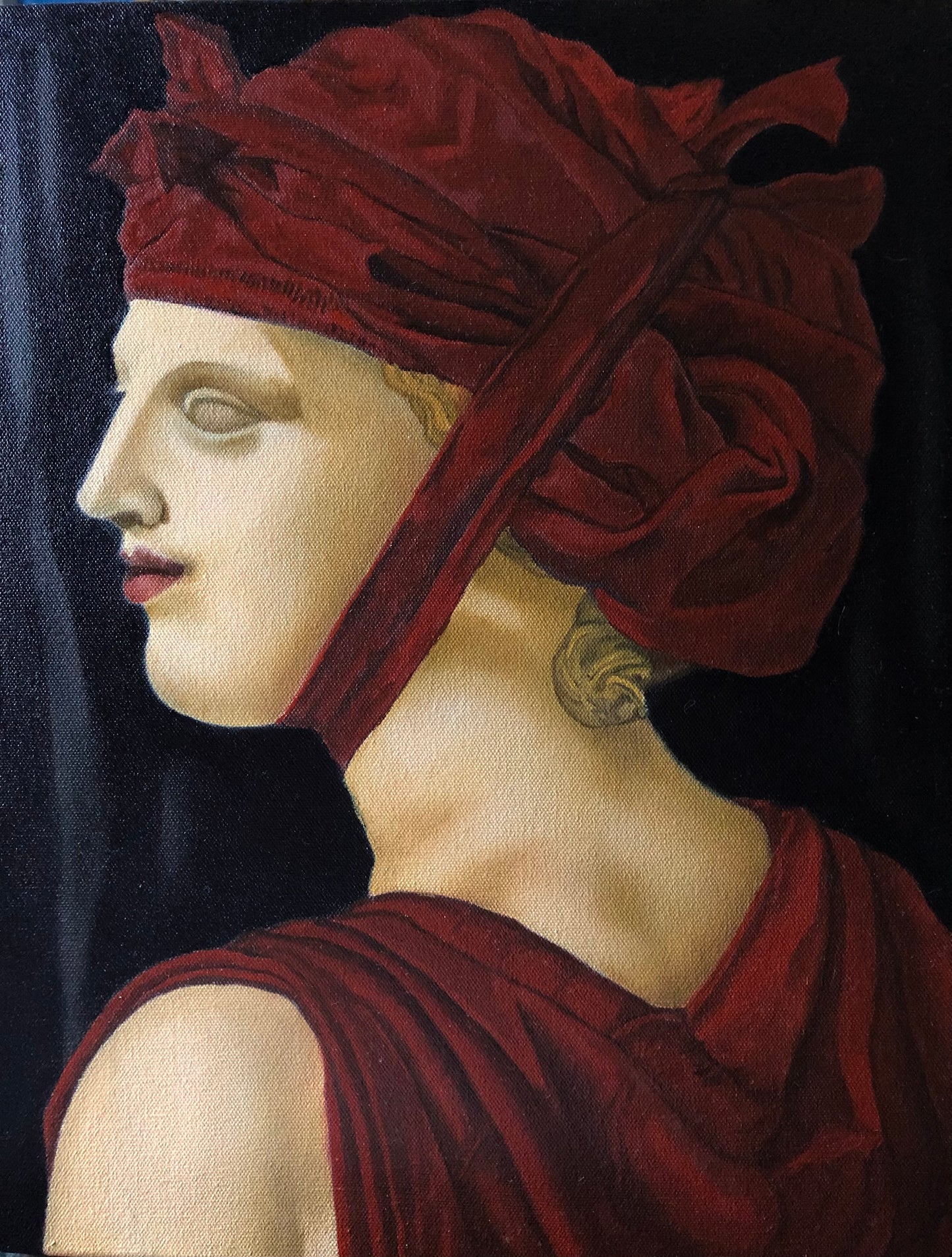 Mujer en turbante (Copia pintada de Jacques Louis David)