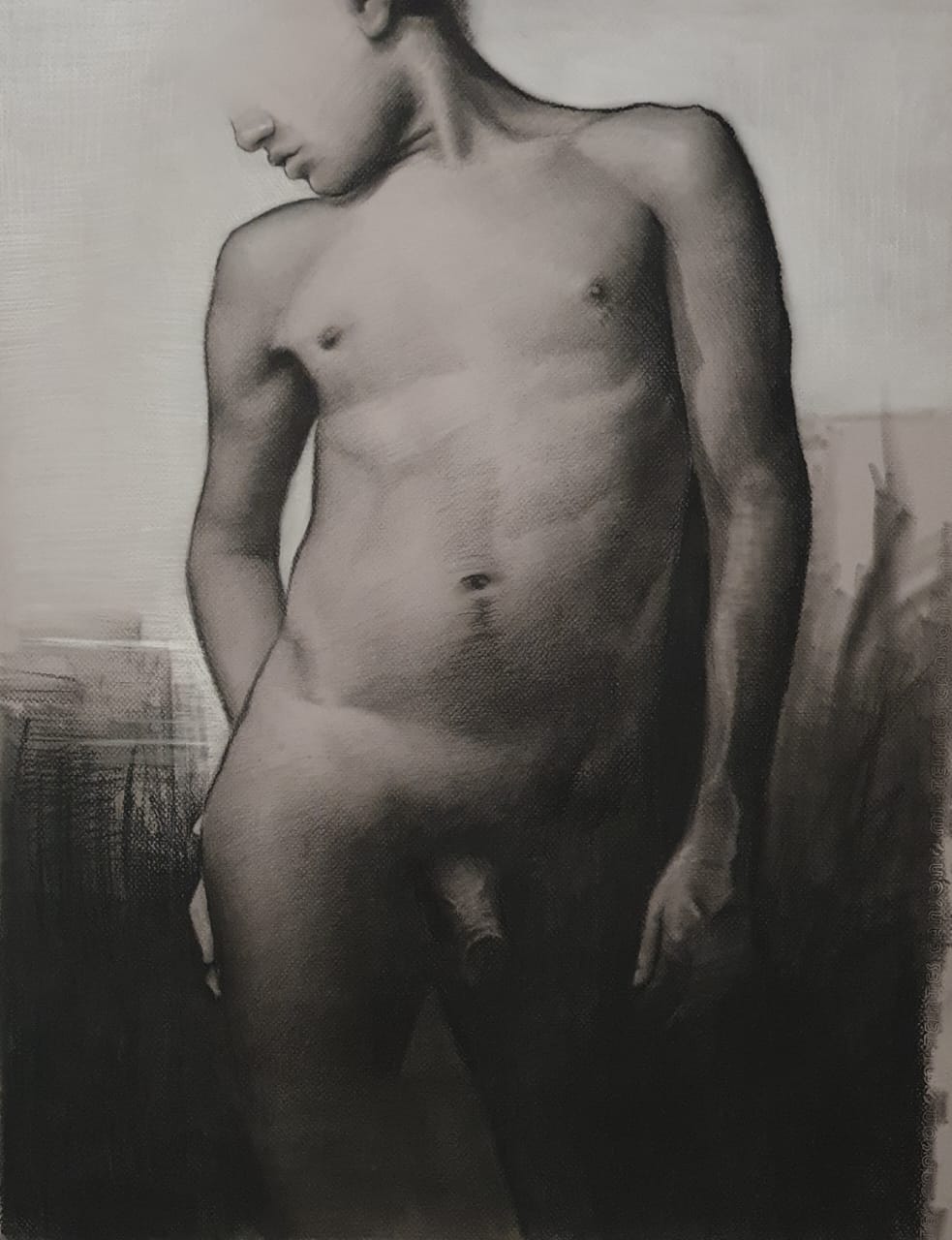 Hombre desnudo de frente