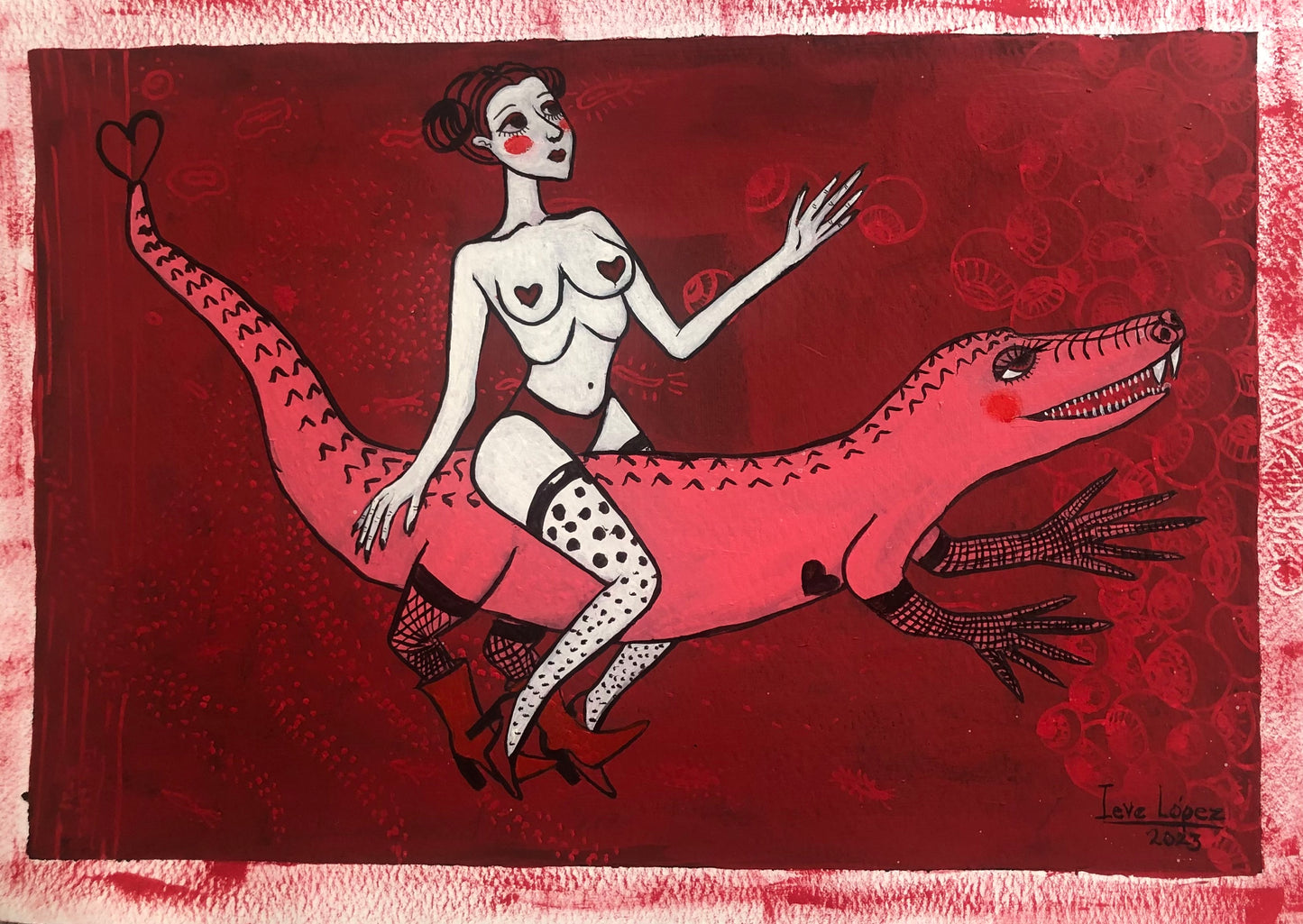 Mujer en lagarta