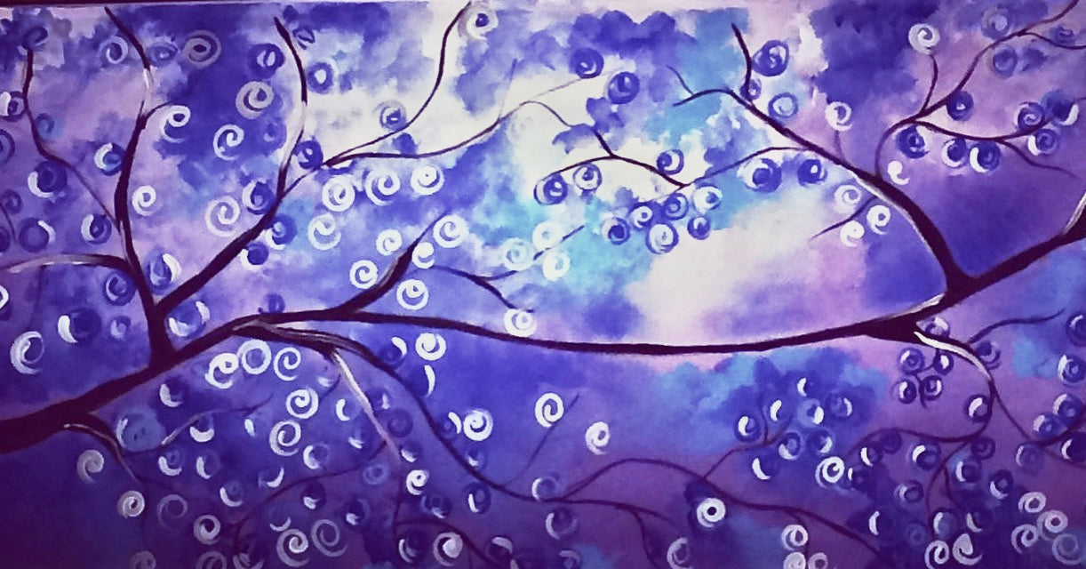Árbol en Morado