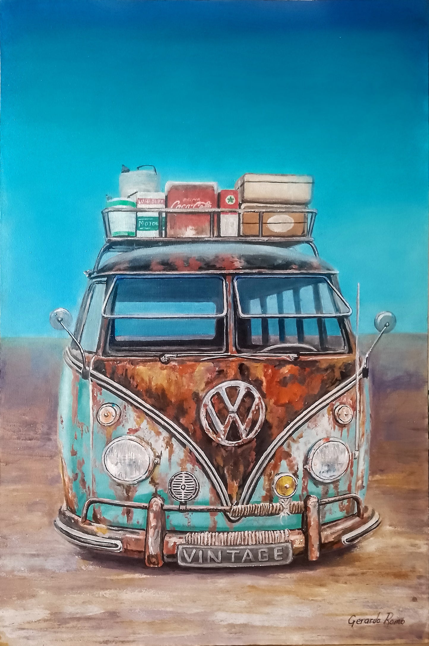 Microbus VW oxidada