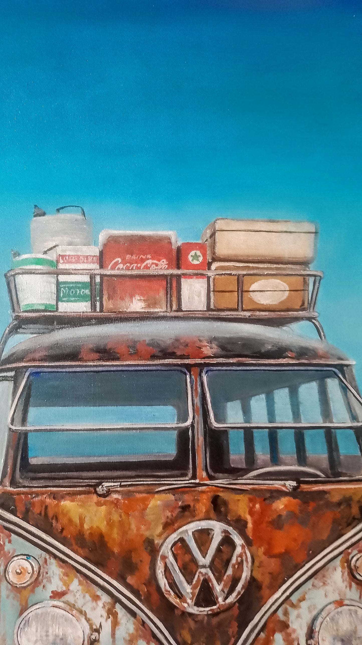 Microbus VW oxidada