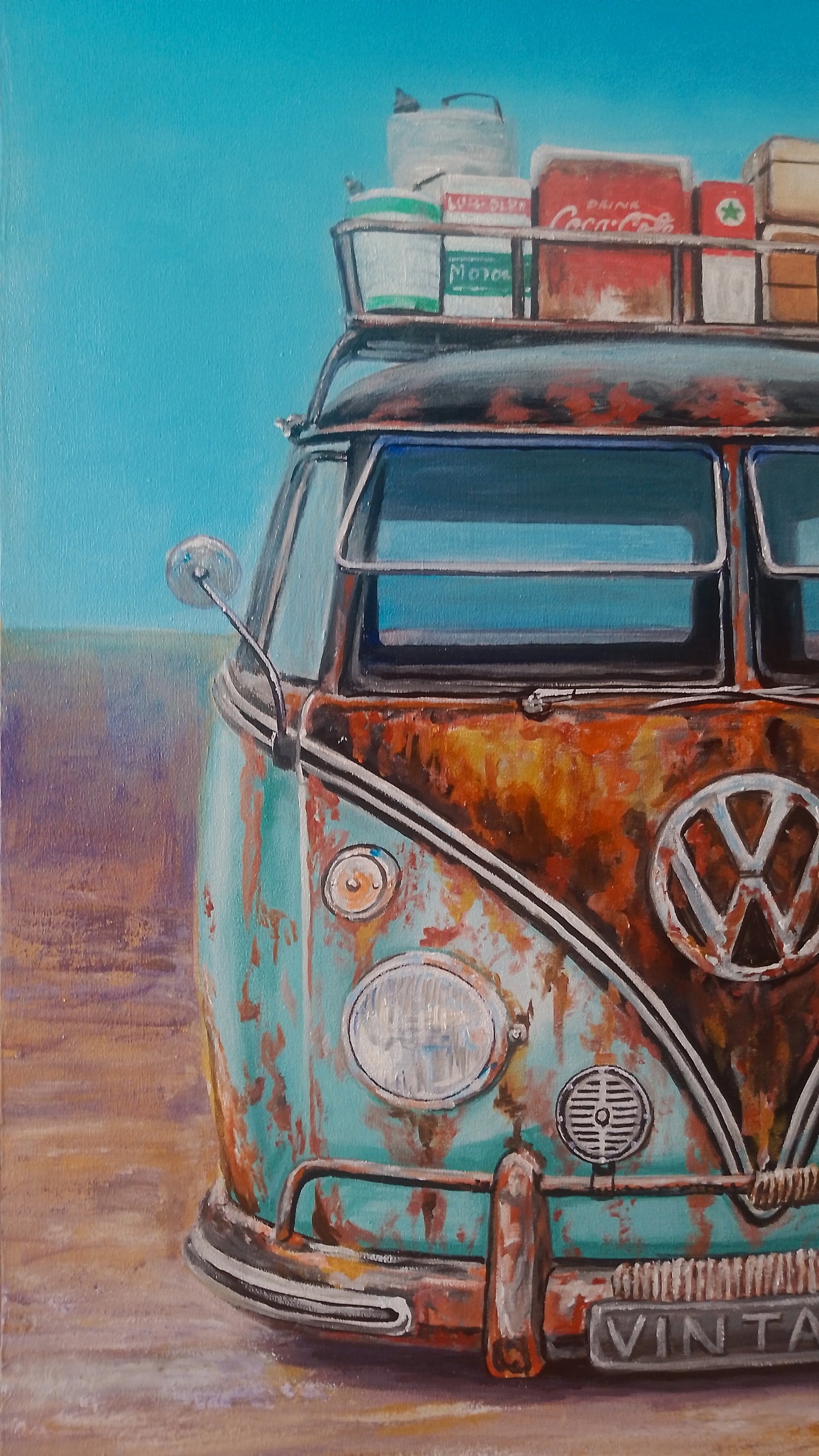 Microbus VW oxidada