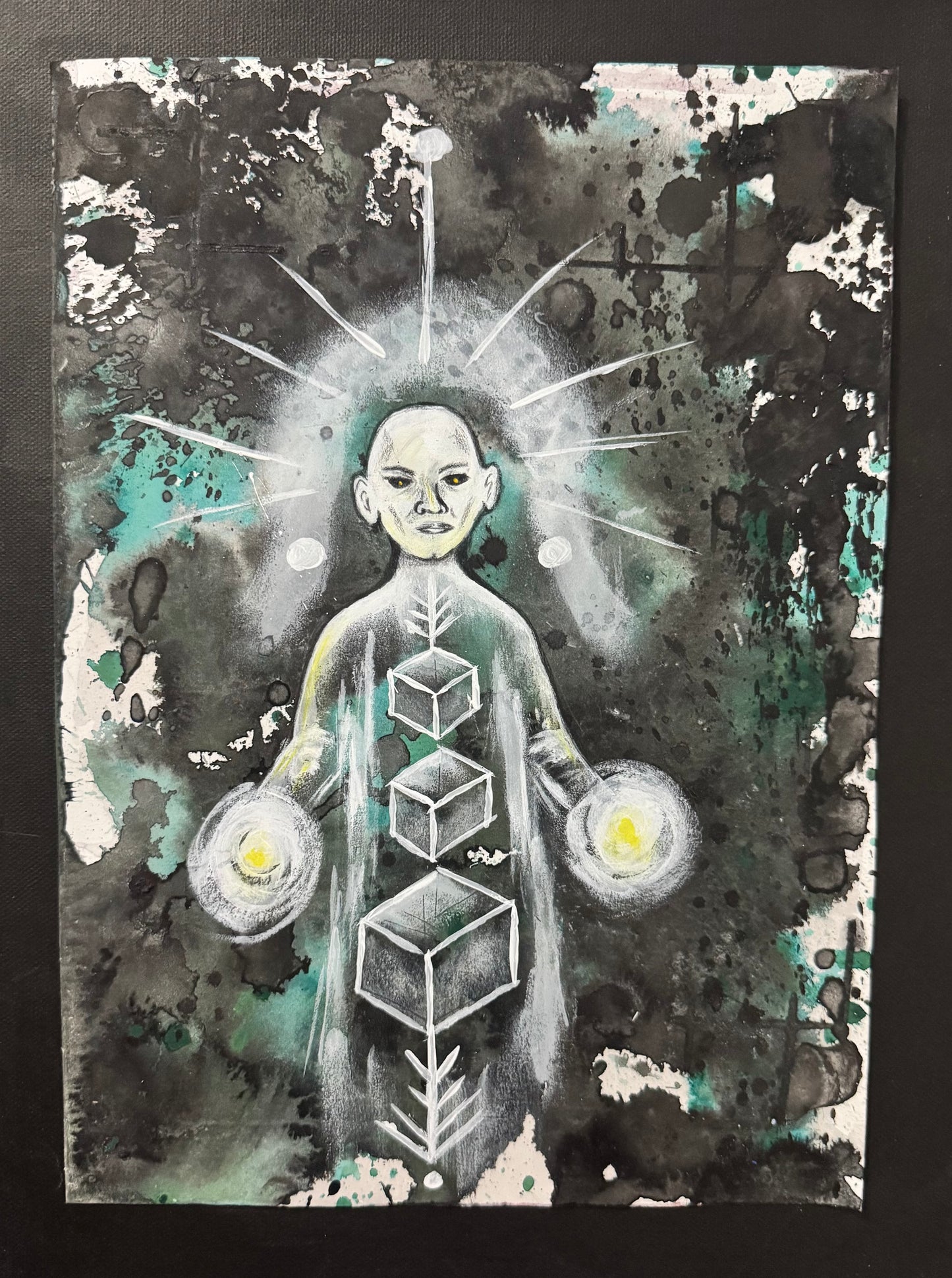 Pintura Acrílica - Deidad, Identidad y Abducción