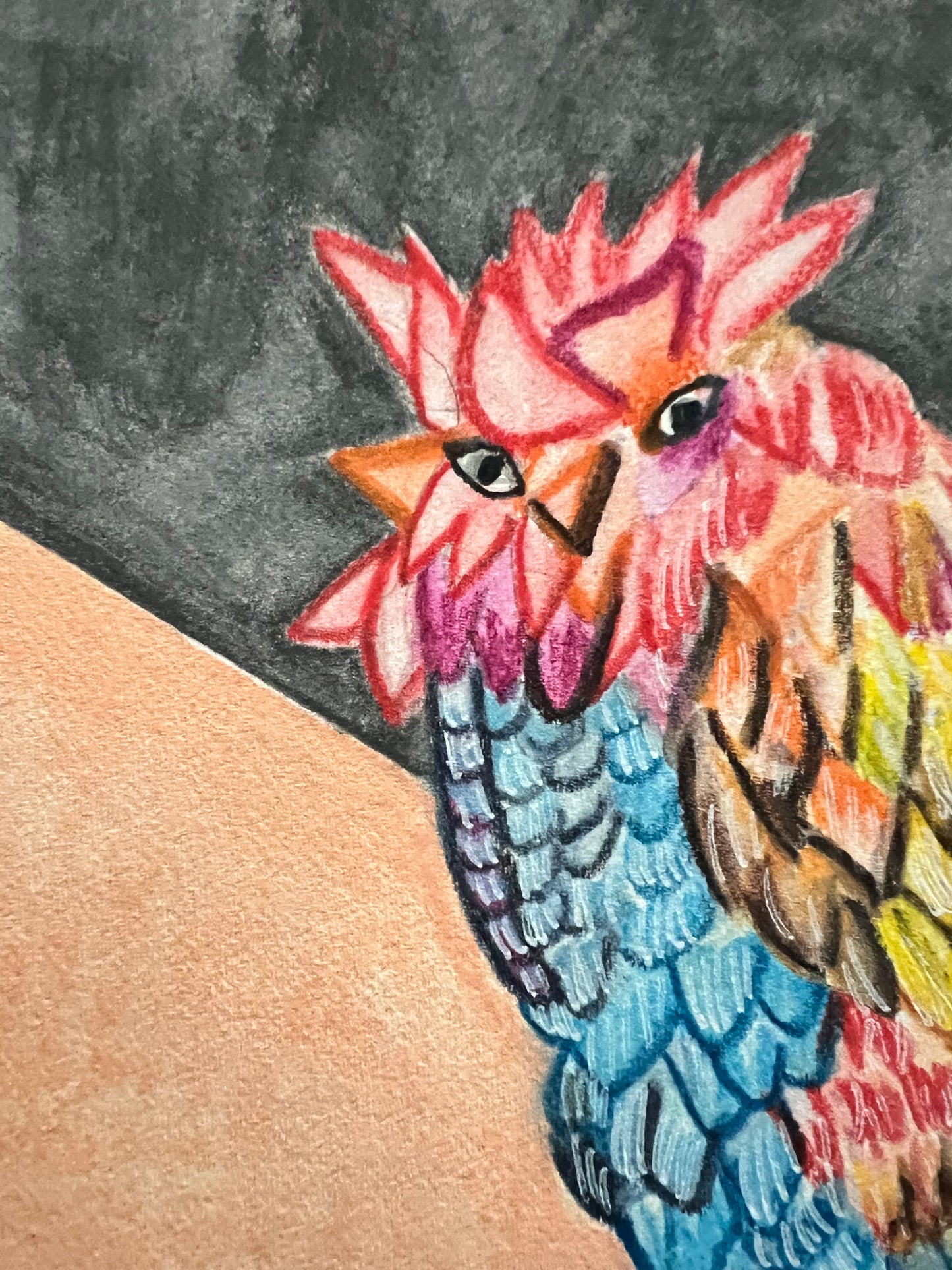 Pintura- Cinco gallos
