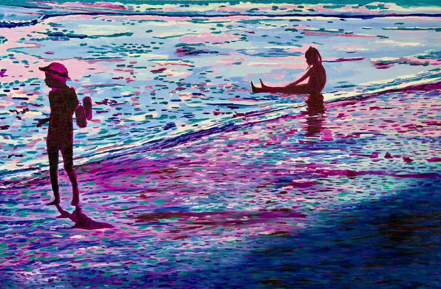 Cuadro decorativo - Niños en la playa
