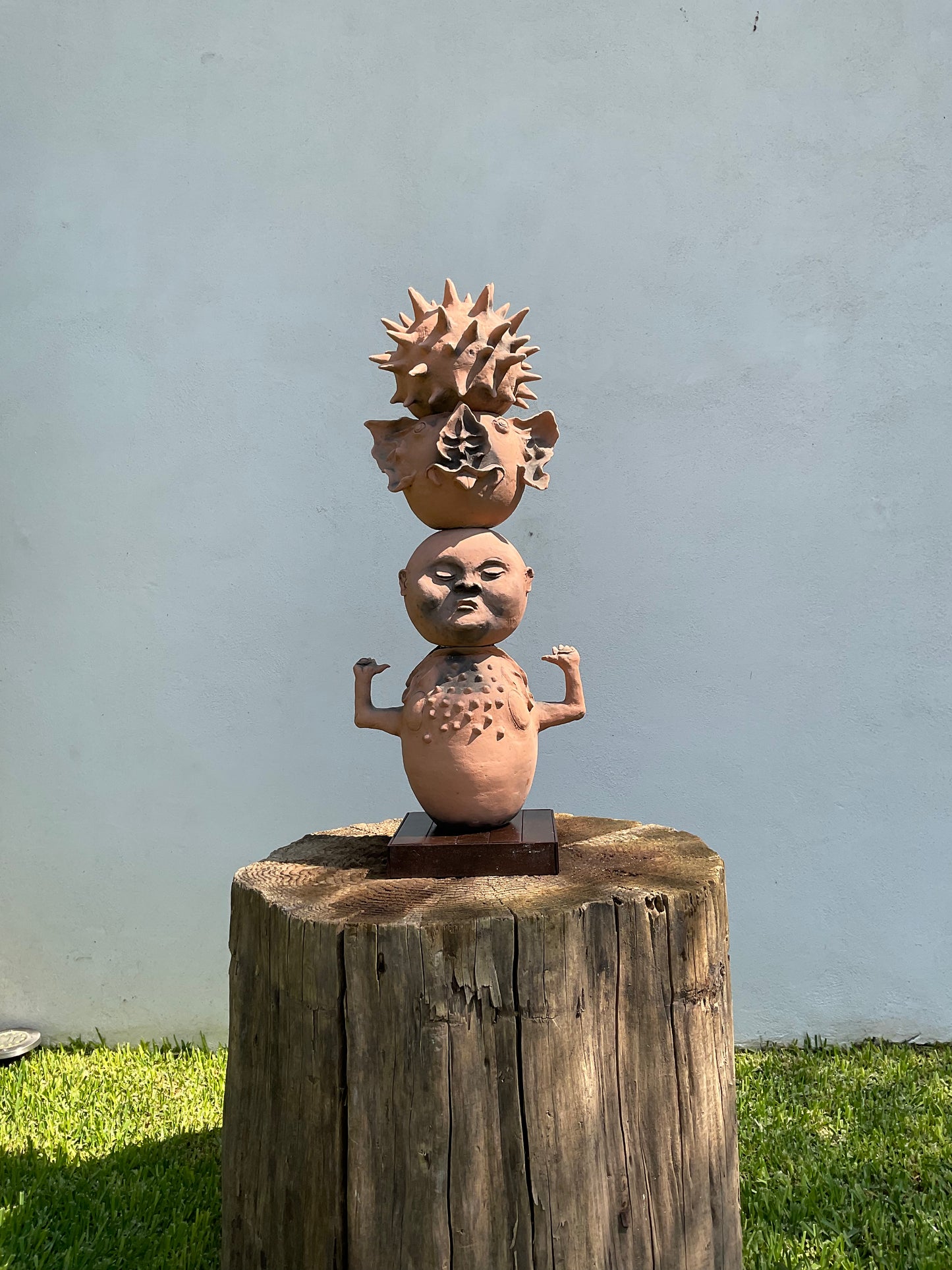 Escultura Cerámica - Totem Barro Rojo