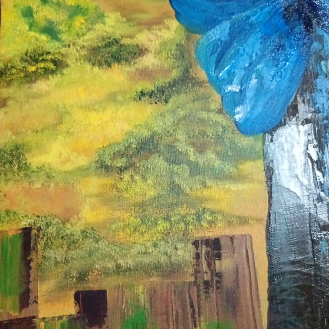 Obra de Arte Original - Mariposa Azul