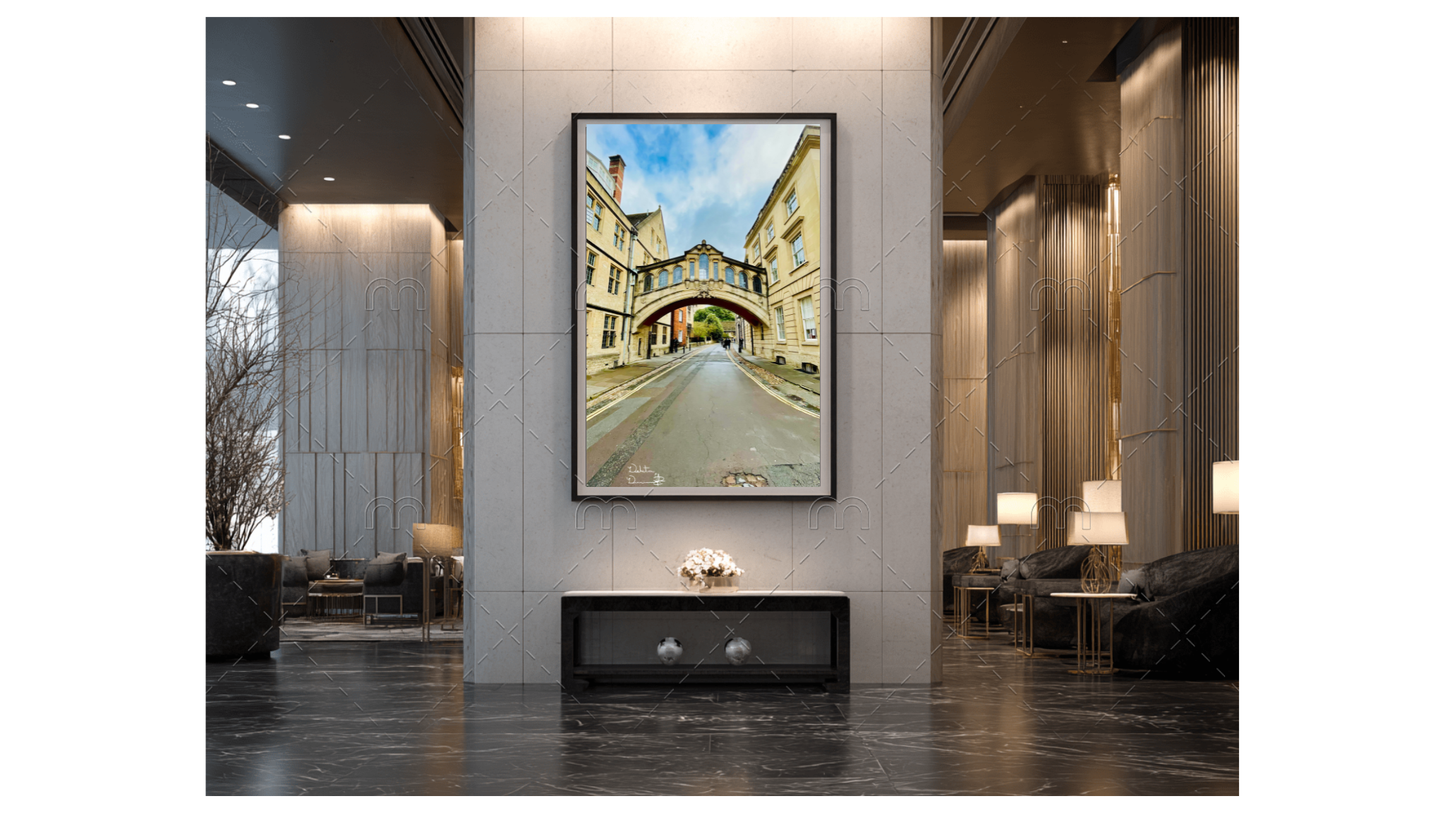 Fotografía Artística Enmarcada - El Puente de los Suspiros, Oxford - Bridge of Sighs, Oxford