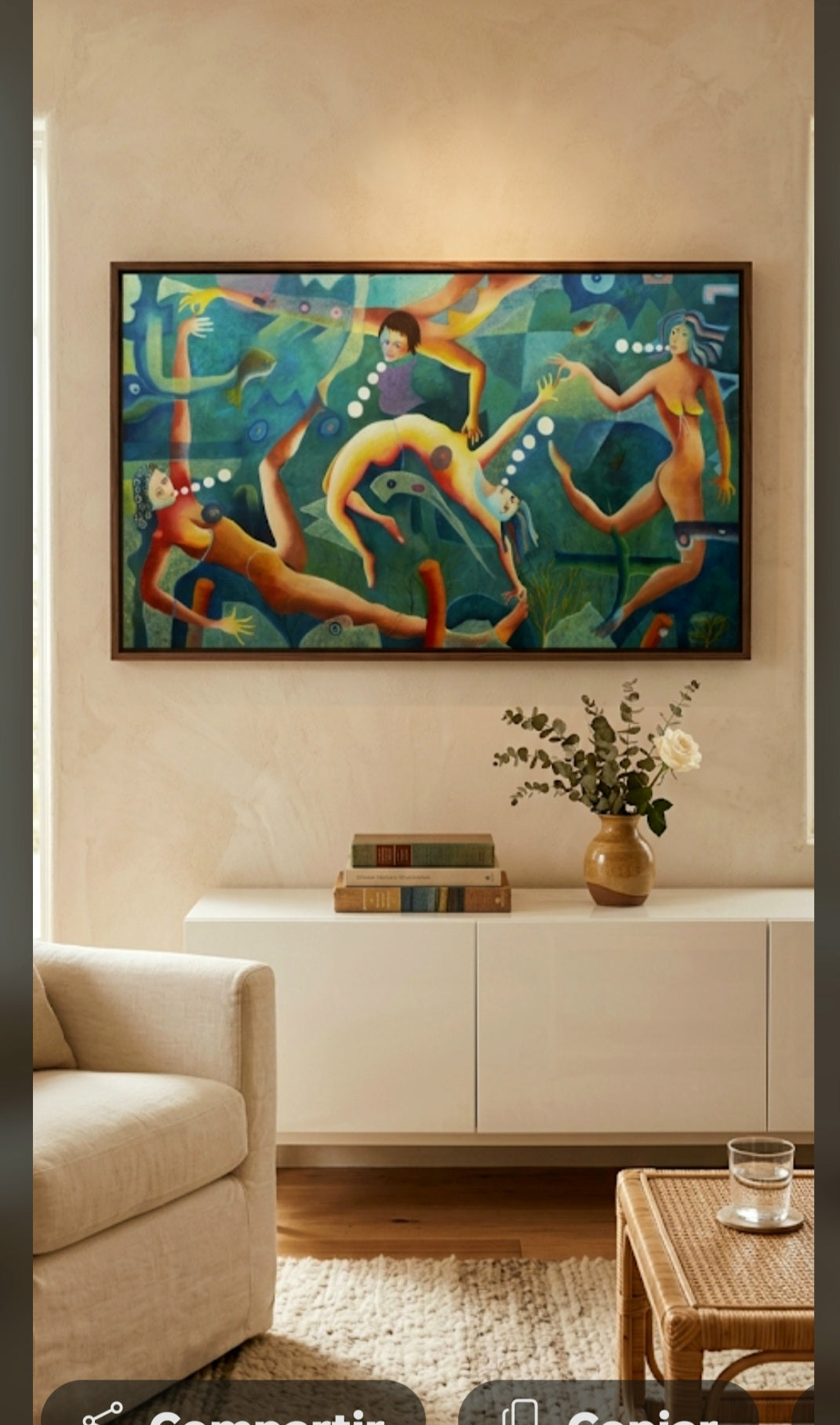 OBRA DE ARTE ORIGINAL "ENCUENTRO EN EL MAR"