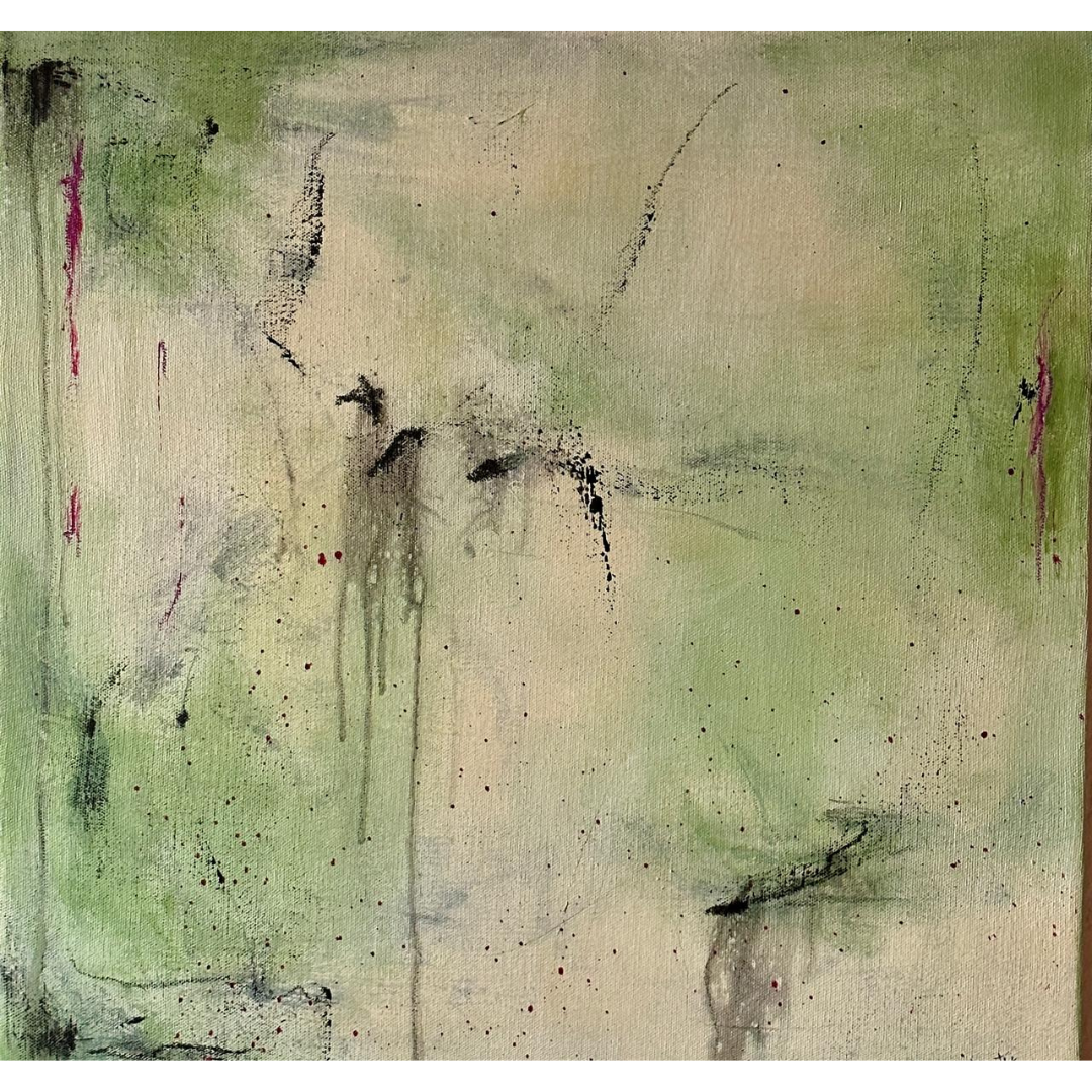 Pintura Abstracta - Musgo y ceniza