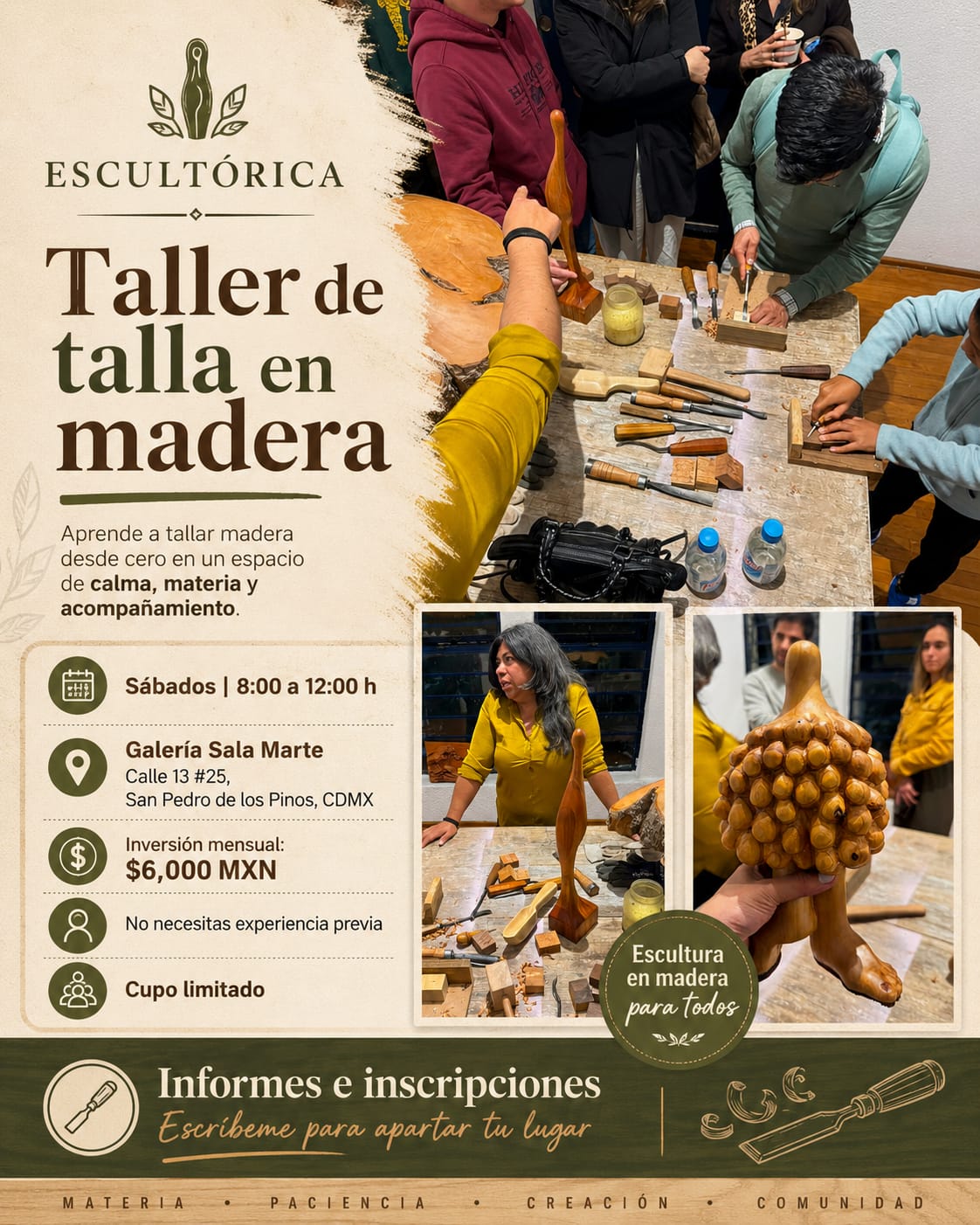 Taller de Talla en Madera Escultórica