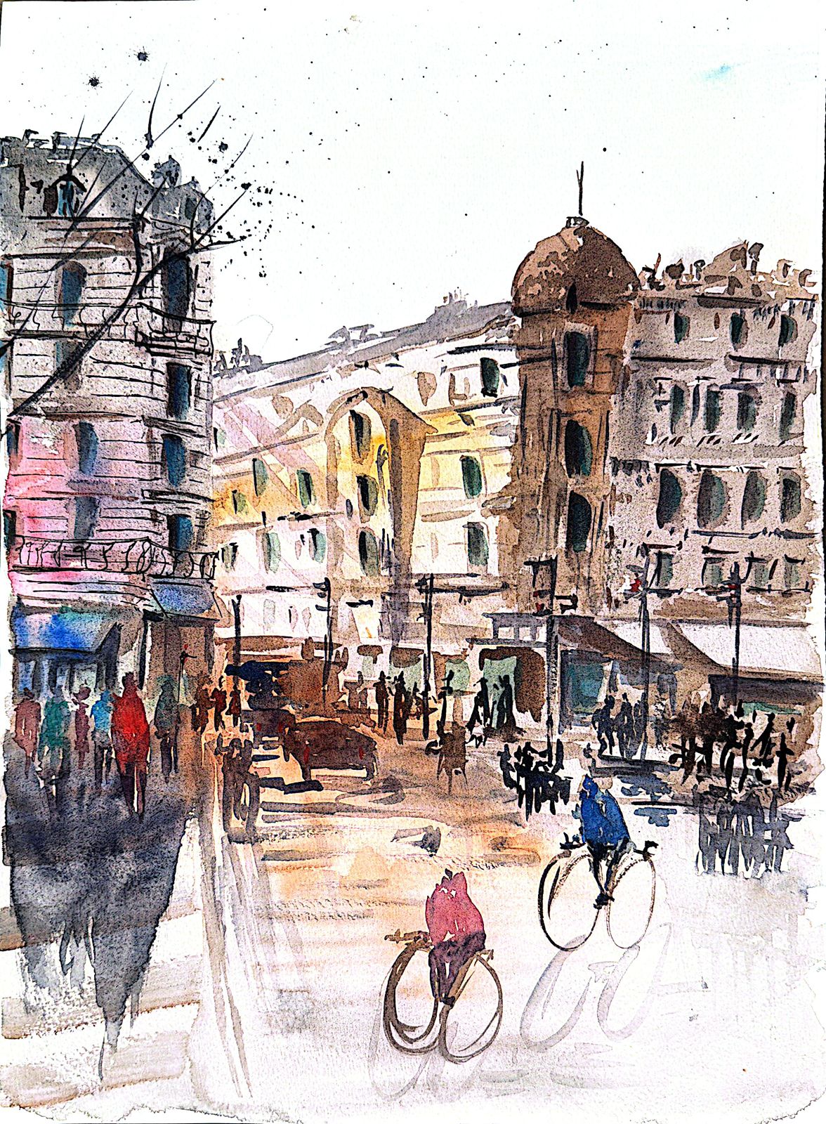 Obra de arte original - Un dia en la ciudad