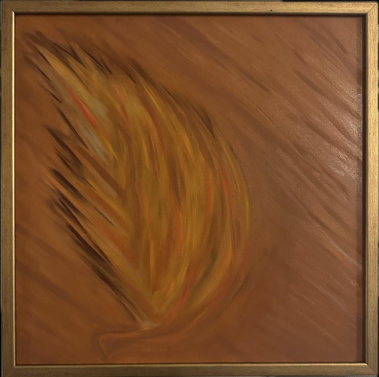 Cuadro abstracto - Apariencias al 99%: Trayectoria incierta "entre ala y ceniza"