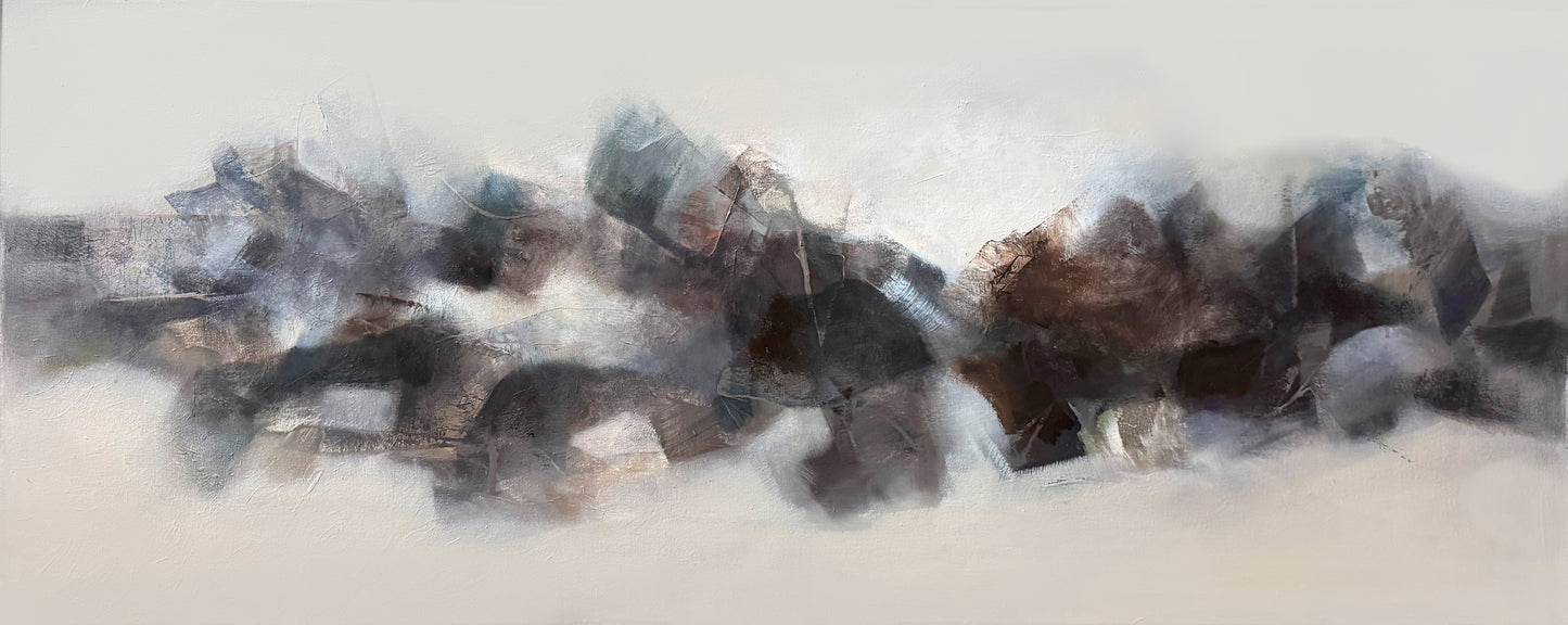 obra original : Seccionando el tiempo 100 x 40 / 2025