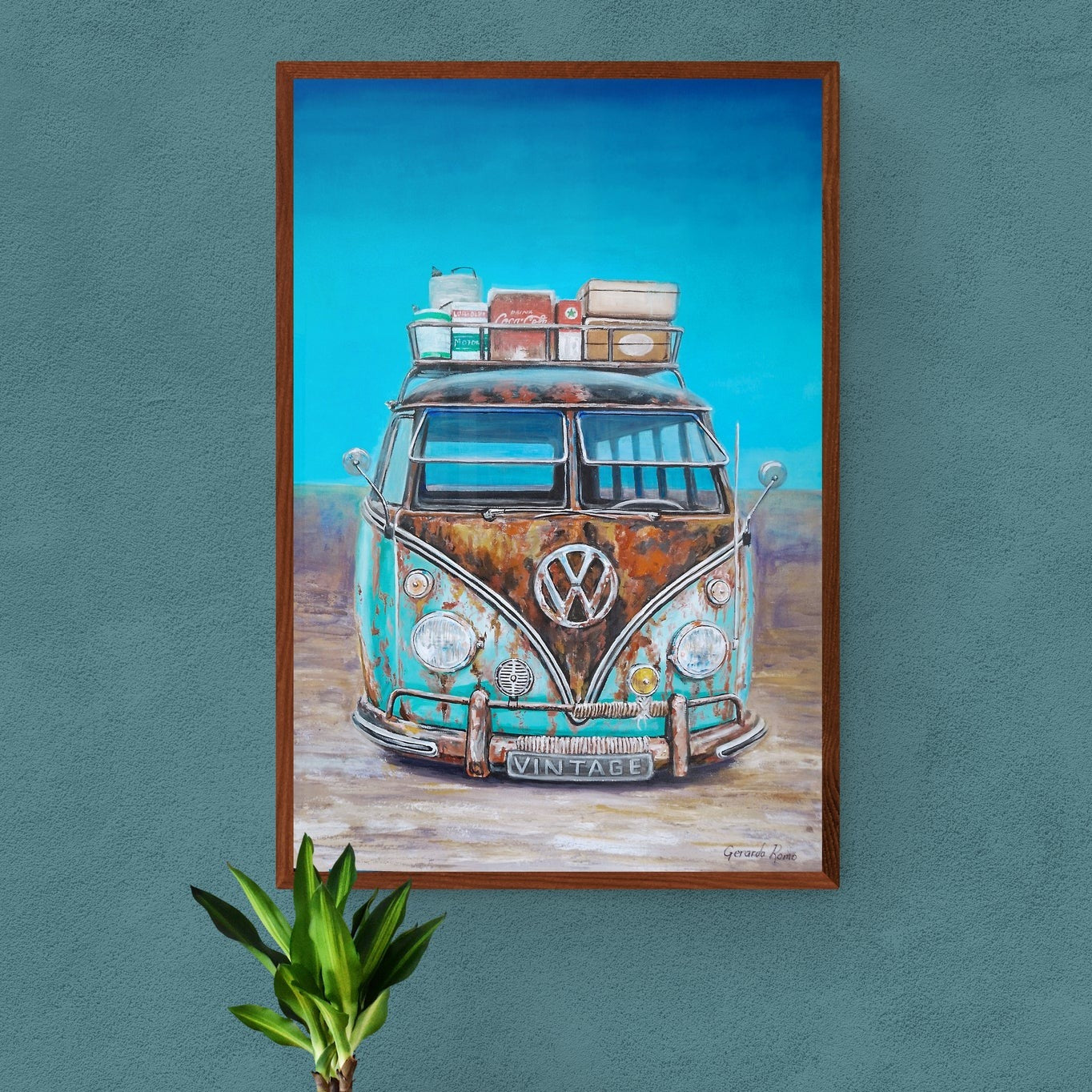 Microbus VW oxidada