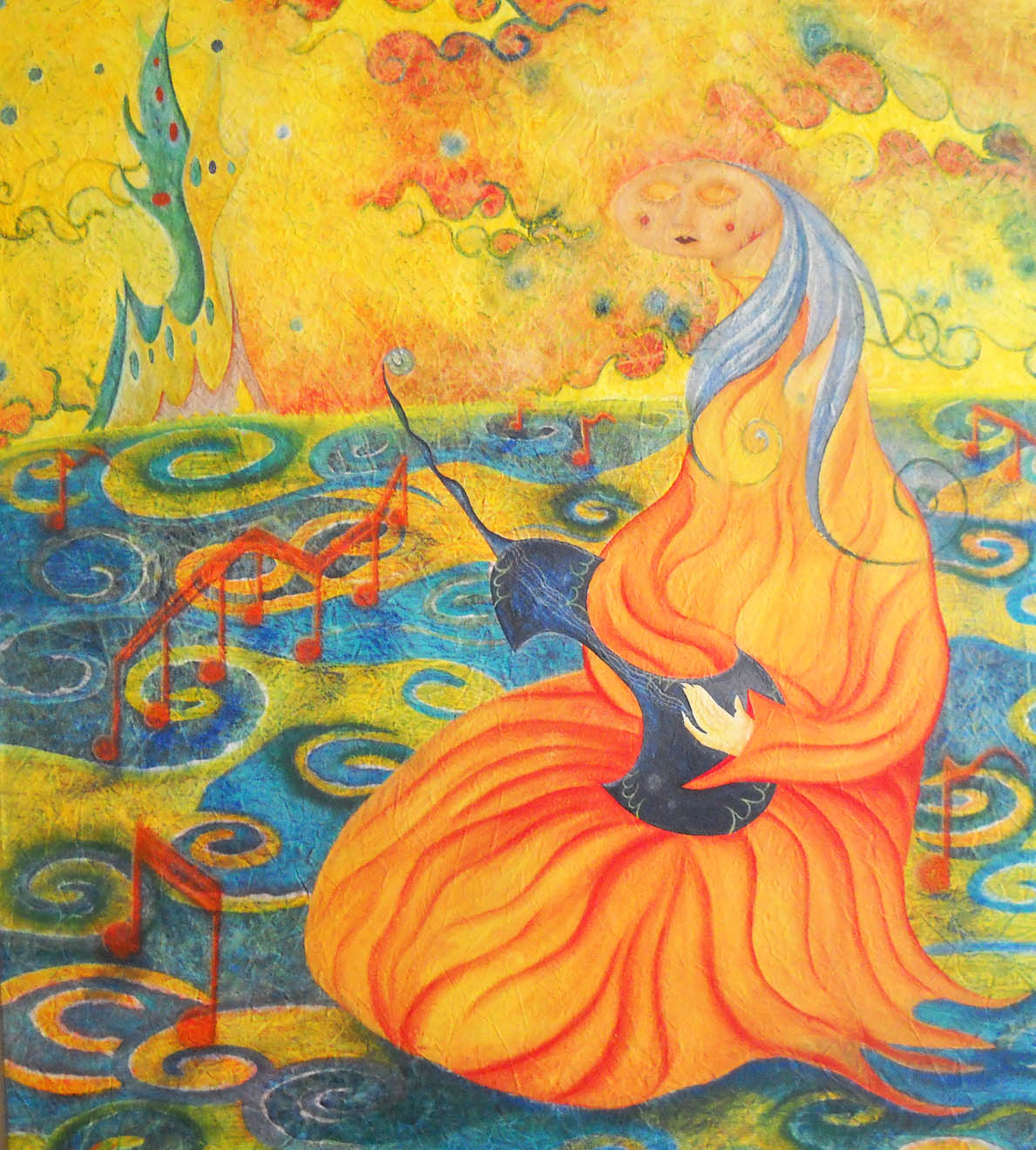 Violín azul