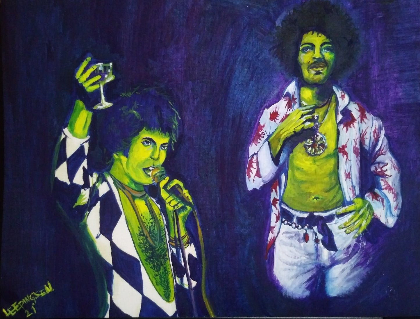 Freddie and his idol Hendrix