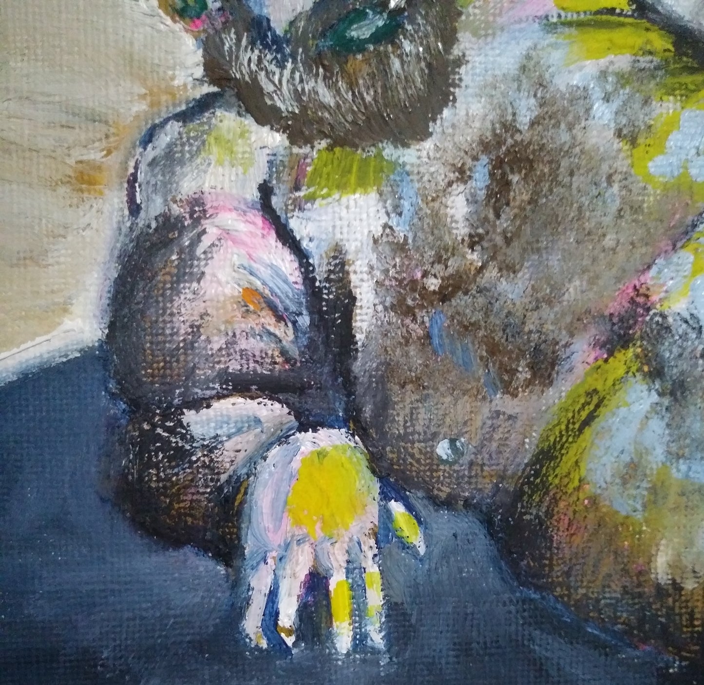 Él como el tango, fumando espera