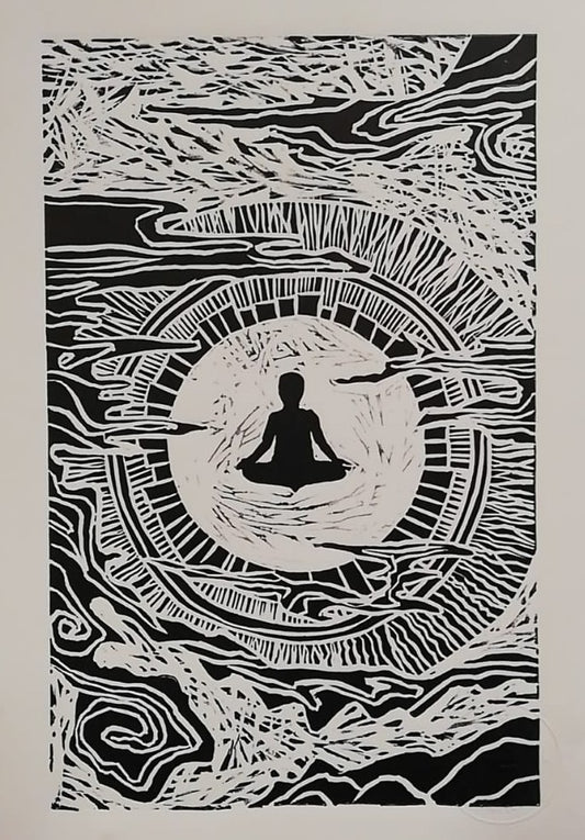 Grabado de Dhyana - María Elizondo