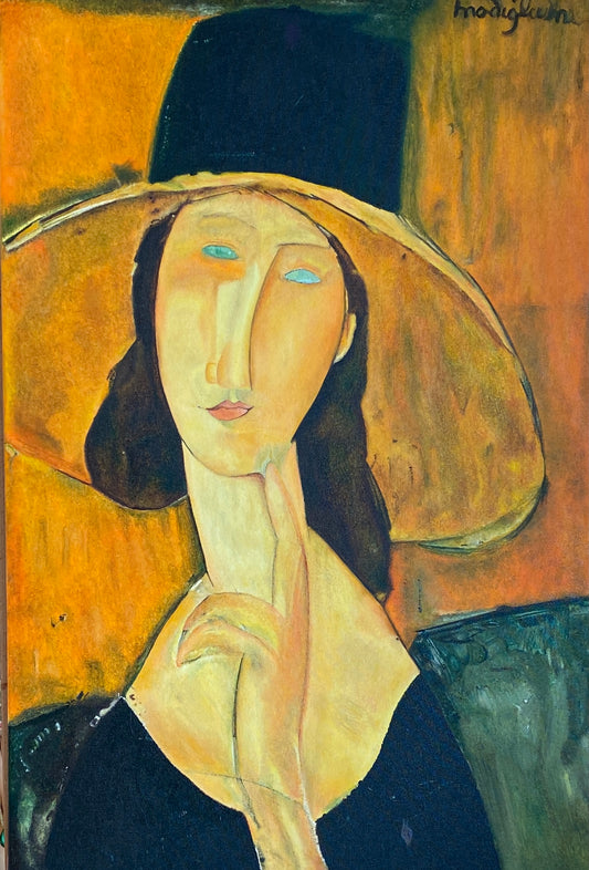 Jeanne Hebuterne con sobrero (copia al detalle)