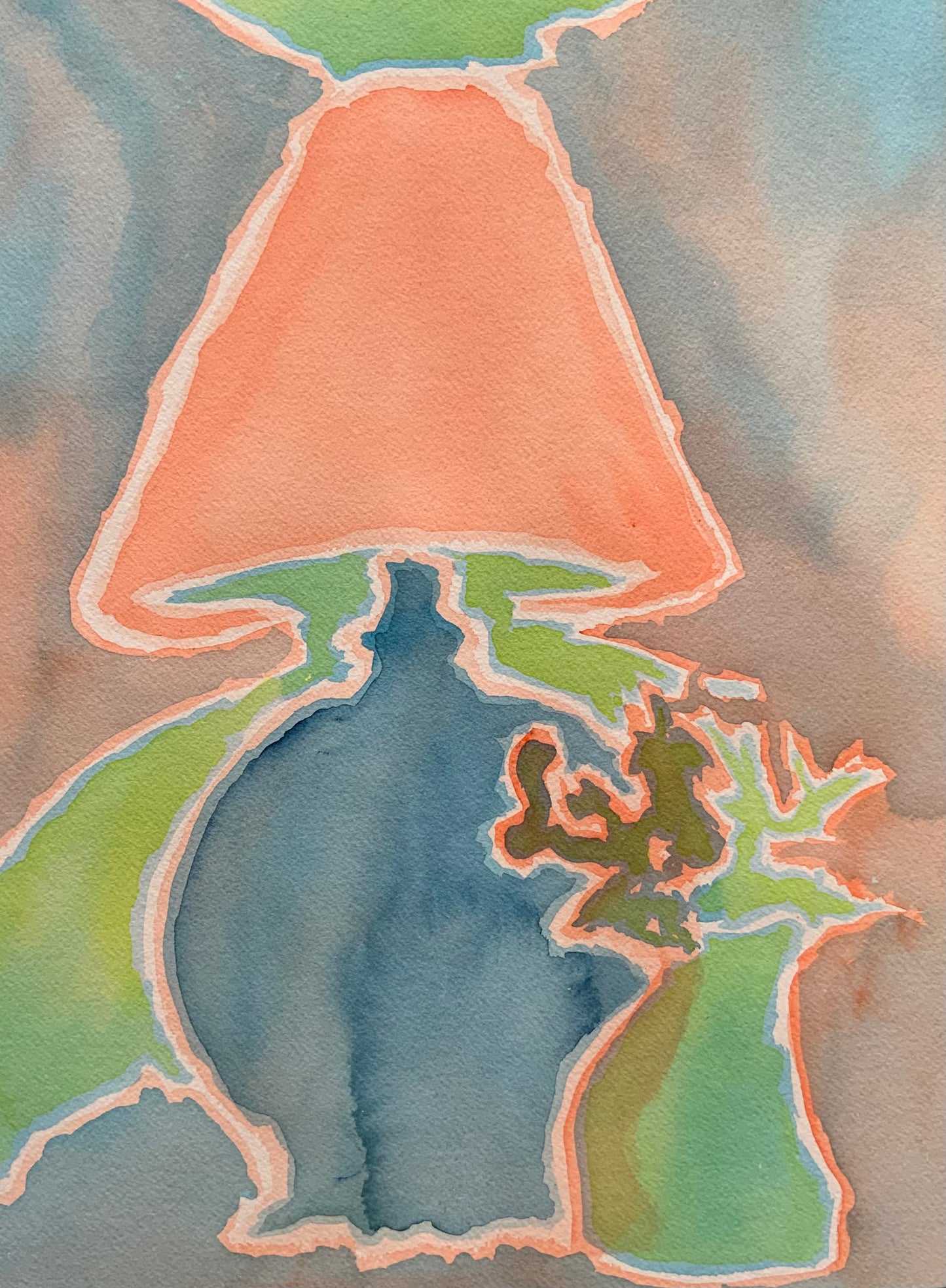 Lámpara con la luz prendida