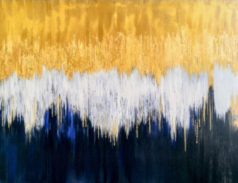 Oro y azul marino