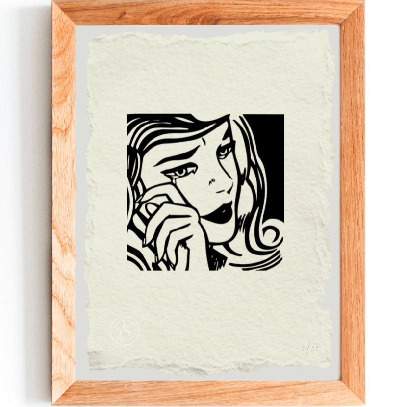 Grabado de mujer llorando 1963 - Roy Lichtenstein