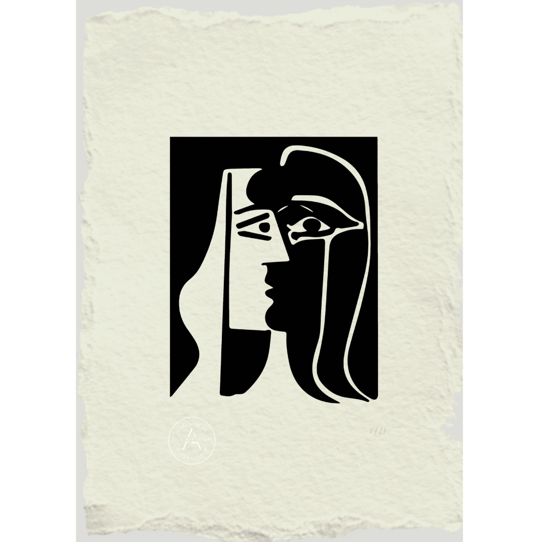 Grabado de El beso - Picasso