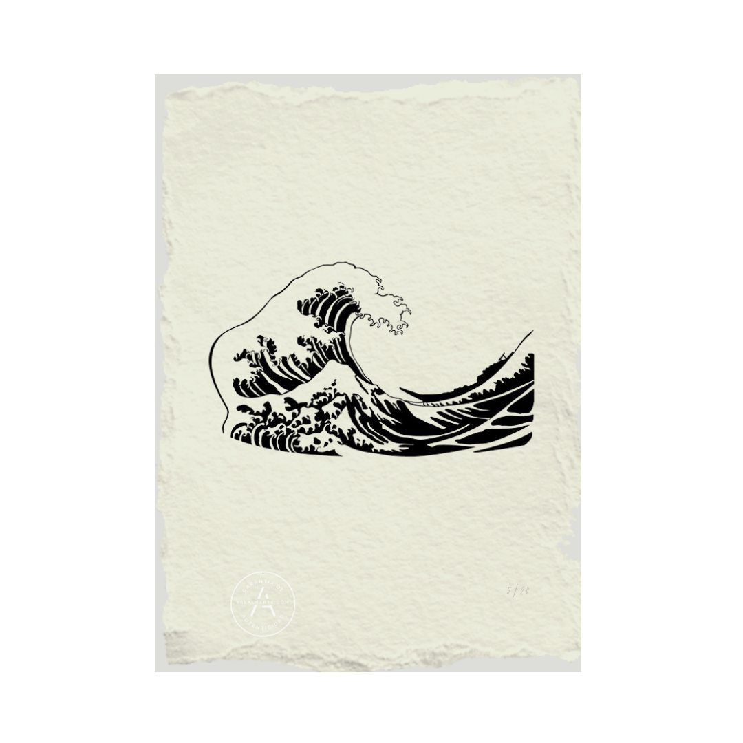Grabado la gran ola - Katsushika Hokusai